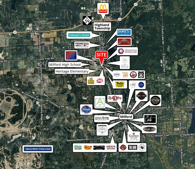 Watkins Blvd, Highland, MI à vendre - Aérien – Image 2 sur 6