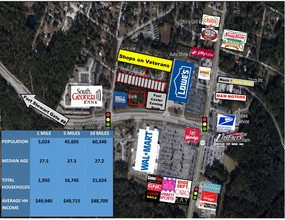 730 S Main St, Hinesville, GA - VUE AÉRIENNE  vue de carte