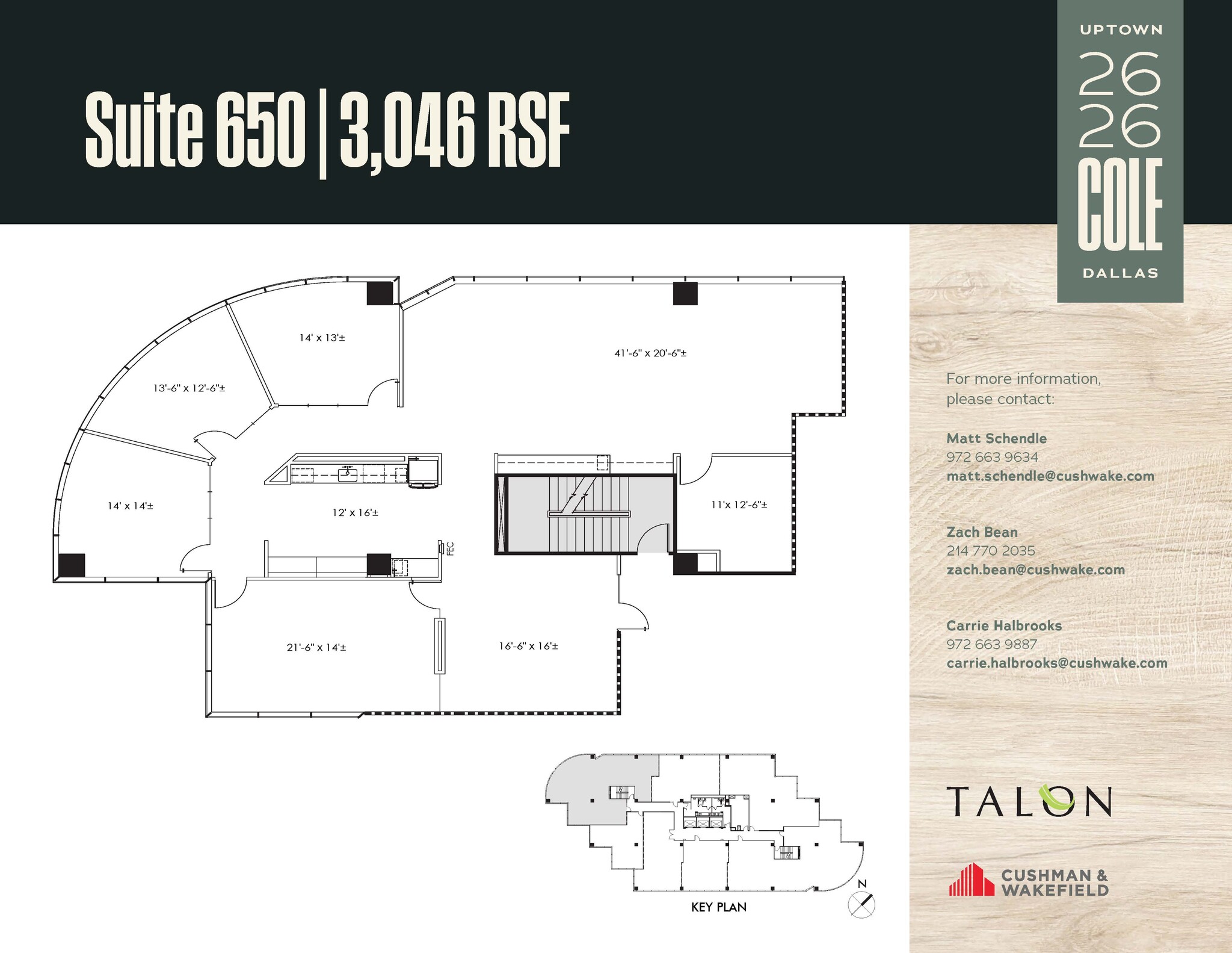 2626 Cole Ave, Dallas, TX à louer Plan d’étage– Image 1 sur 1