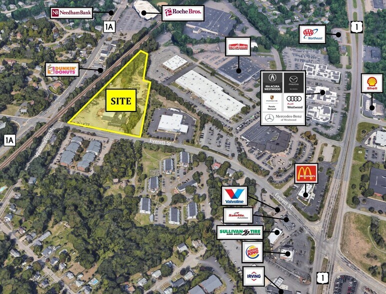22 Everett St, Westwood, MA à louer - Aérien – Image 2 sur 8
