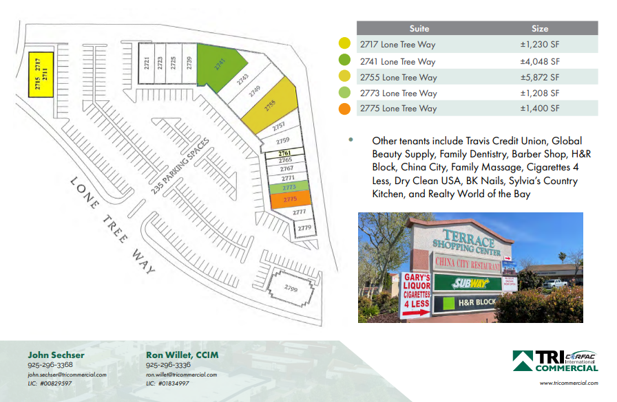 2711-2799 Lone Tree Way, Antioch, CA à louer Plan de site– Image 1 sur 1