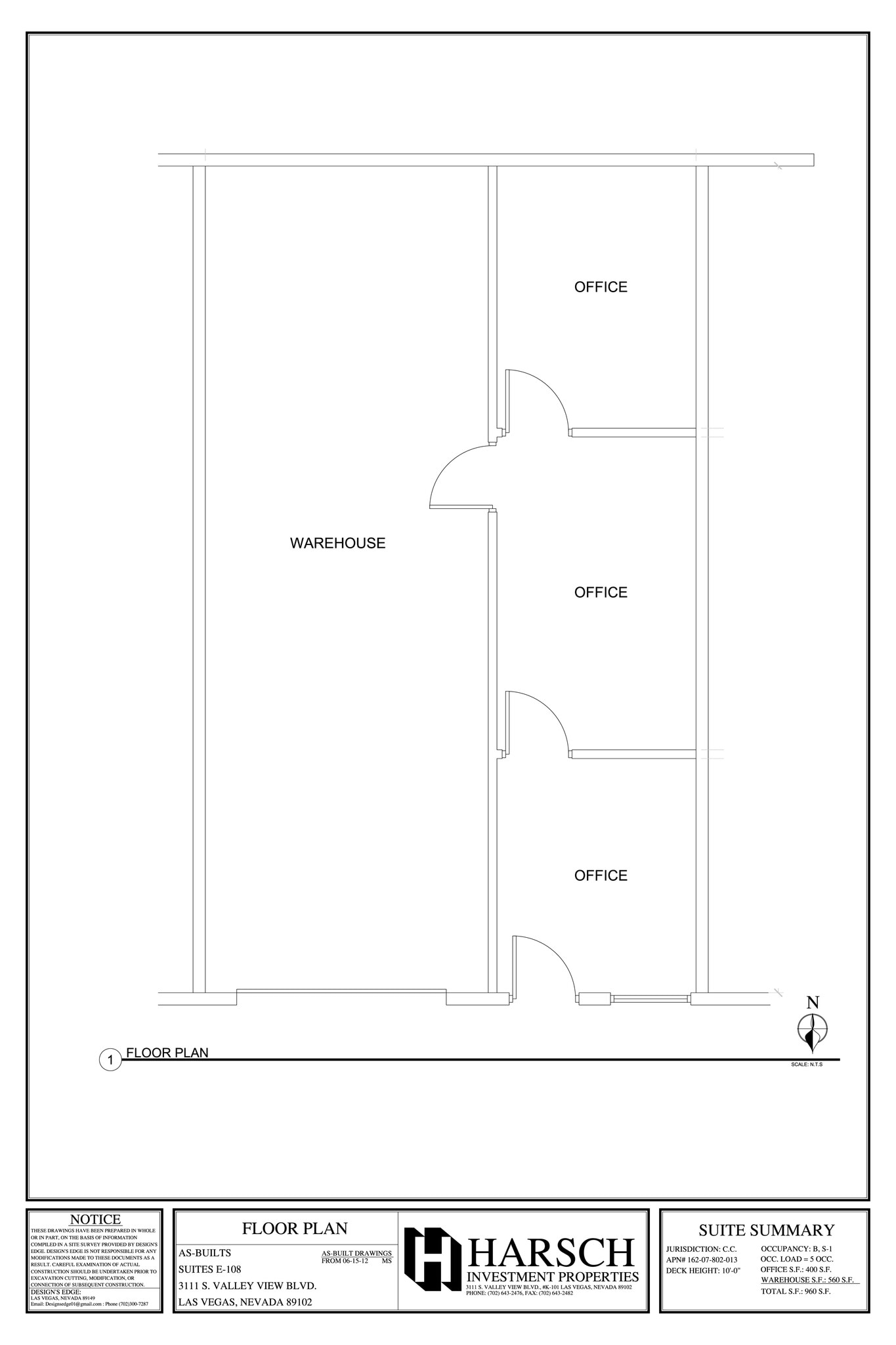 3111 S Valley View Blvd, Las Vegas, NV à louer Plan de site– Image 1 sur 1