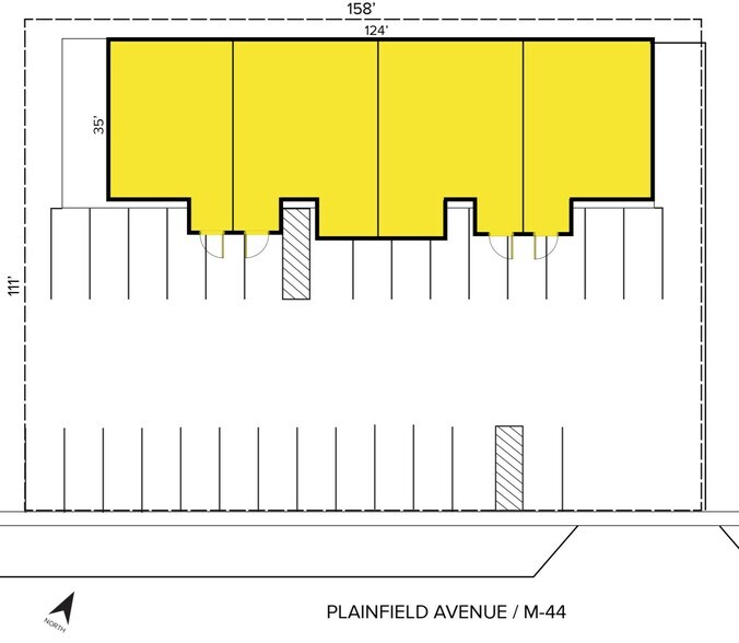 3933 Plainfield Ave NE, Grand Rapids, MI à vendre - Plan de site – Image 2 sur 3