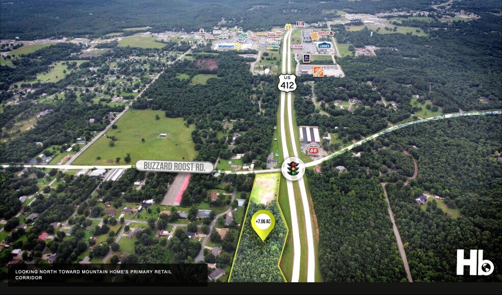 1855 Buzzard Roost rd, Mountain Home, AR à vendre - Aérien – Image 3 sur 9