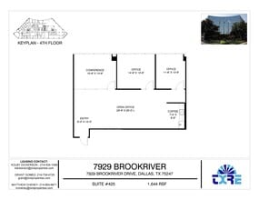 7929 Brookriver Dr, Dallas, TX à louer Plan d’étage– Image 1 sur 7