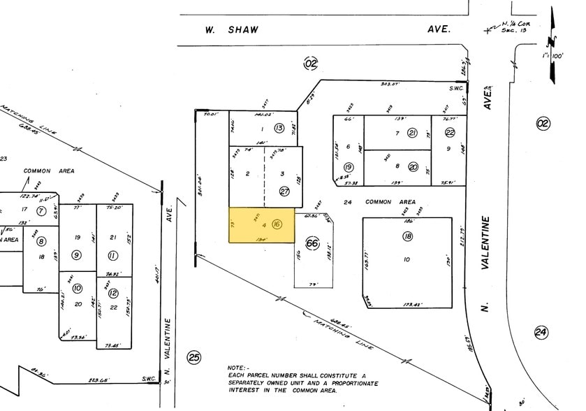 3471 W Shaw Ave, Fresno, CA à vendre - Plan cadastral – Image 2 sur 2