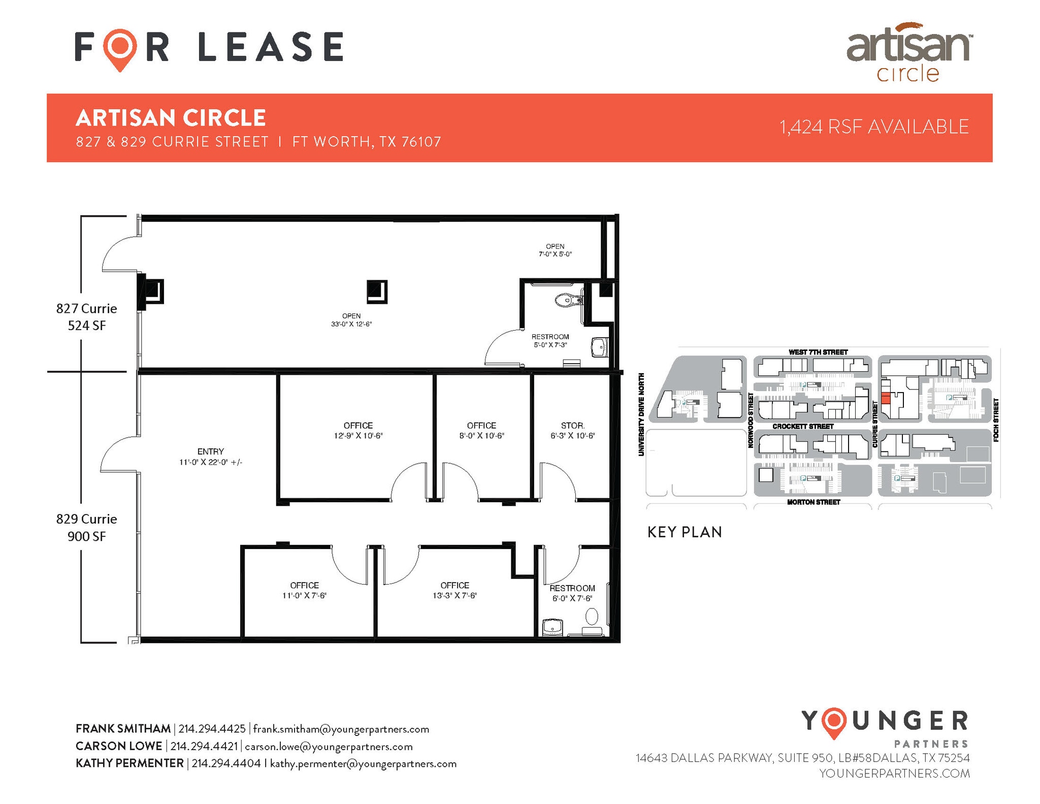 2973 W 7th St, Fort Worth, TX à louer Plan d’étage– Image 1 sur 1