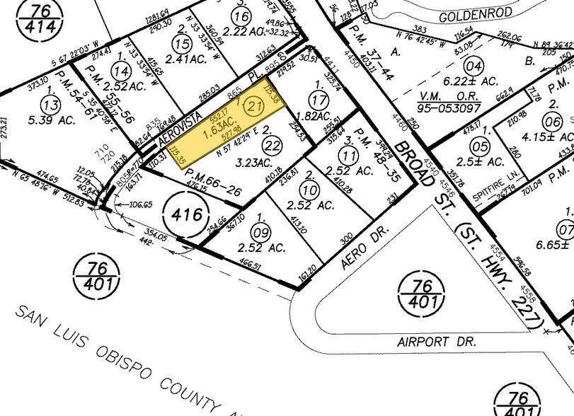865 Aerovista Pl, San Luis Obispo, CA à louer - Plan cadastral – Image 2 sur 3