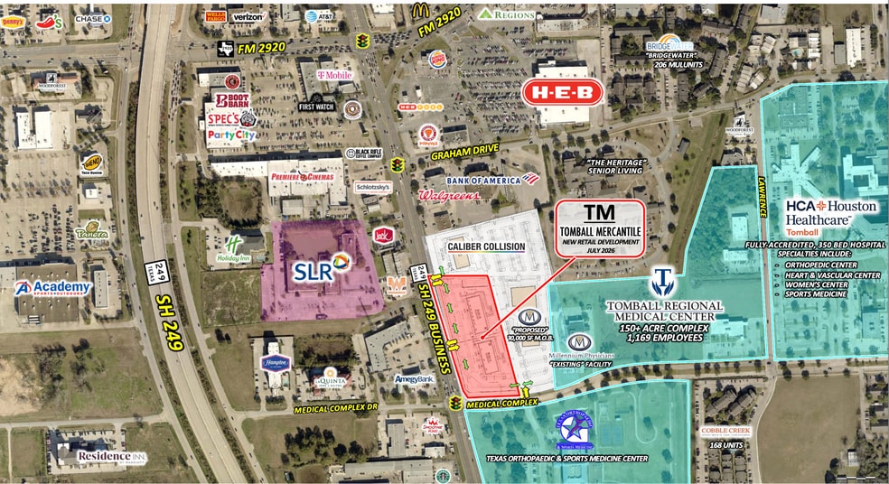 NEC SH 249 & Medical Complex Drive, Tomball, TX à louer - Aérien – Image 3 sur 5
