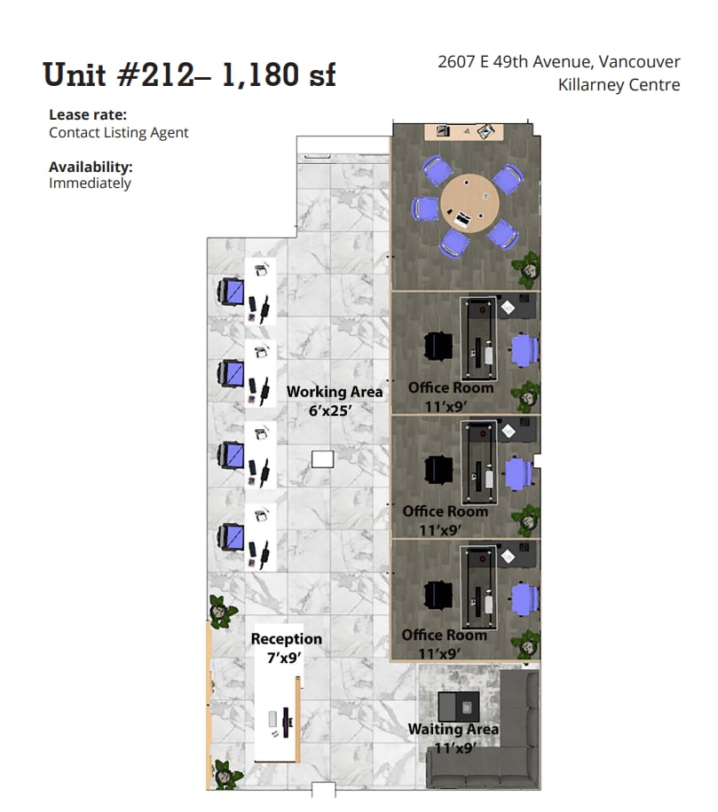 2605-2689 49th Ave E, Vancouver, BC à louer Plan d’étage– Image 1 sur 1