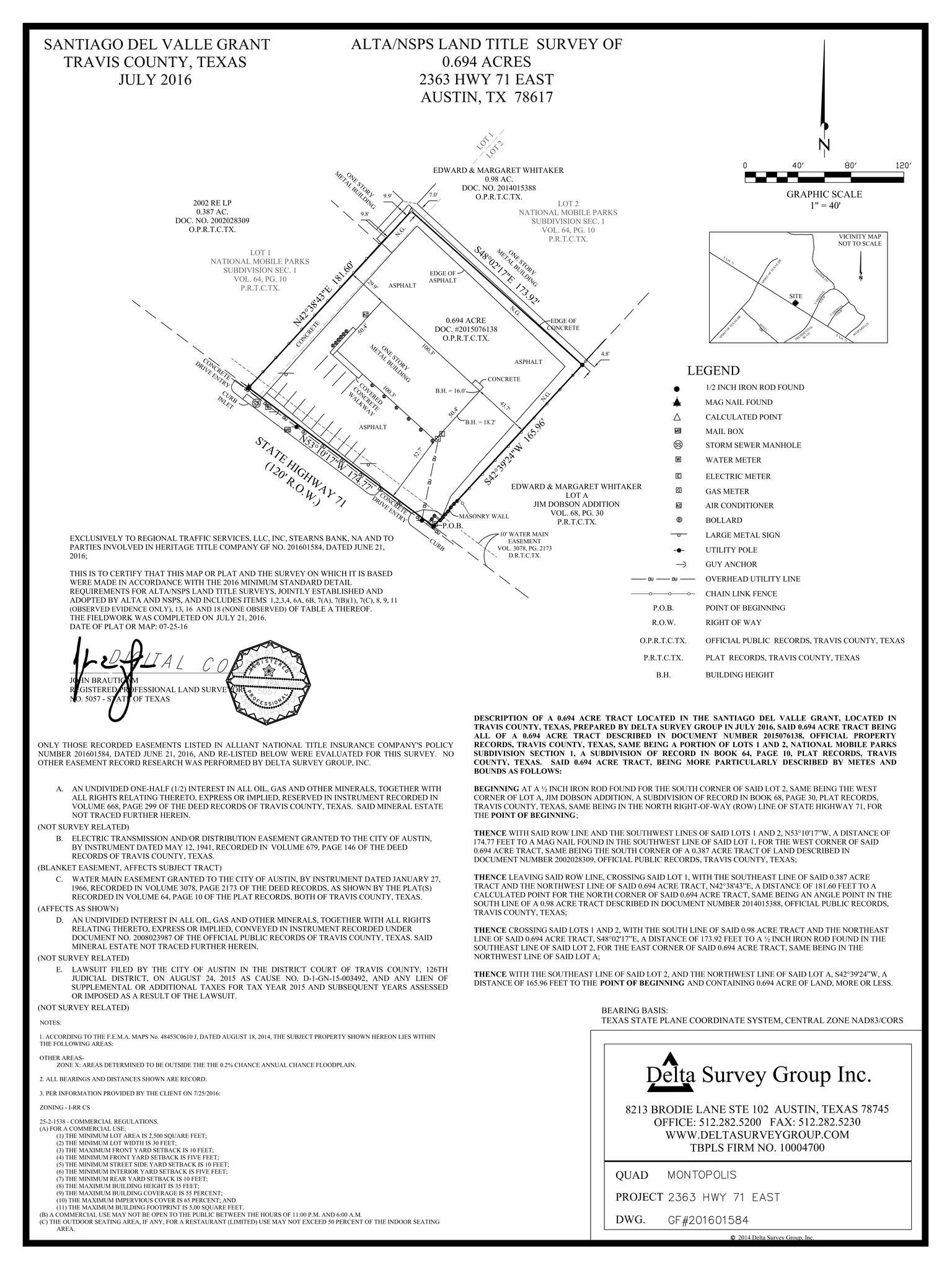 2363 Highway 71 E, Austin, TX à louer Plan de site– Image 1 sur 1