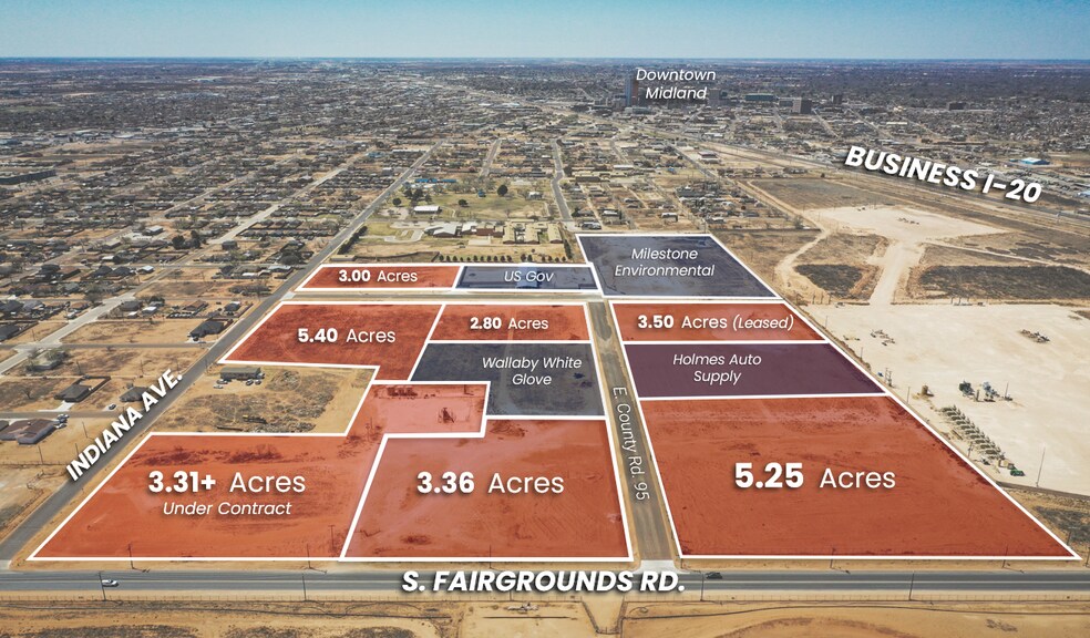 NW Corner of S. Fairgrounds Rd. and Indiana Ave., Midland, TX à vendre - Photo de l’immeuble – Image 1 sur 17