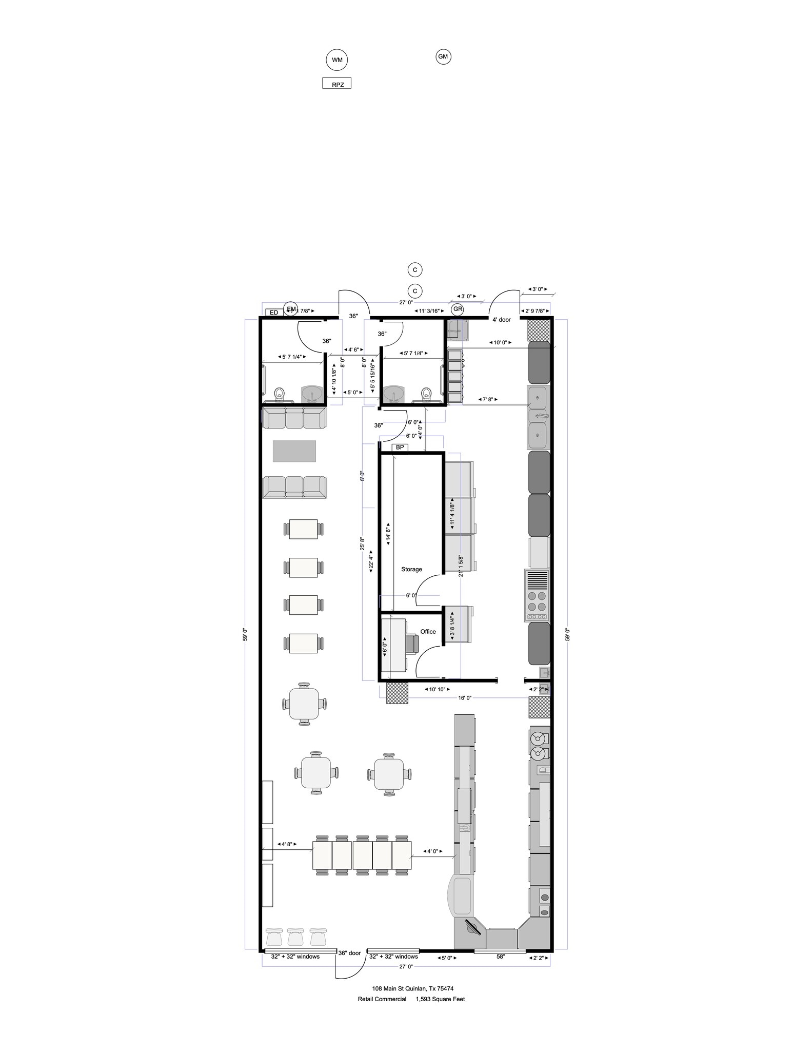108 E Main St, Quinlan, TX à louer Plan de site– Image 1 sur 1