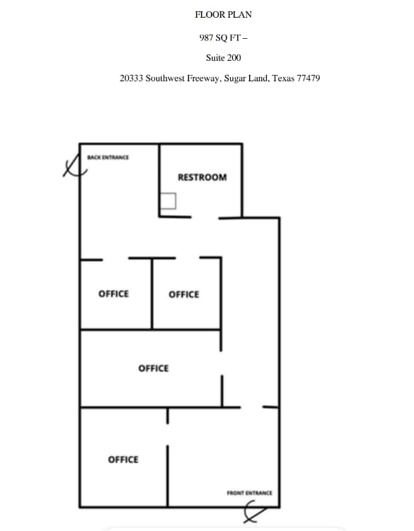 20333 Southwest Fwy, Sugar Land, TX à louer Plan d’étage– Image 1 sur 1