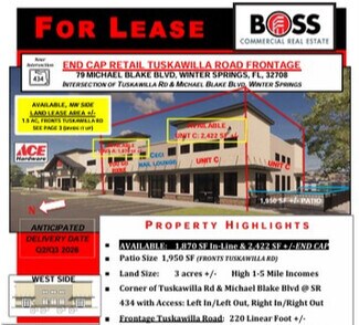 Plus de détails pour 79 Michael Blake Blvd, Winter Springs, FL - Local commercial à louer