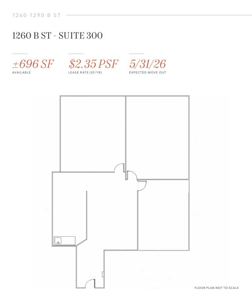 1290 B St, Hayward, CA à louer Plan d’étage– Image 1 sur 1