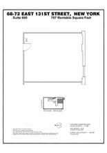 68 E 131st St, New York, NY à louer Plan d’étage– Image 1 sur 4
