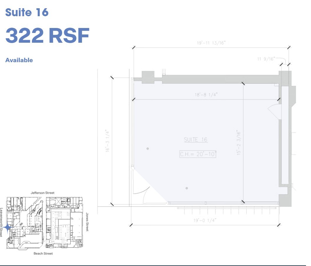 333 Jefferson St, San Francisco, CA à louer Plan d’étage– Image 1 sur 1