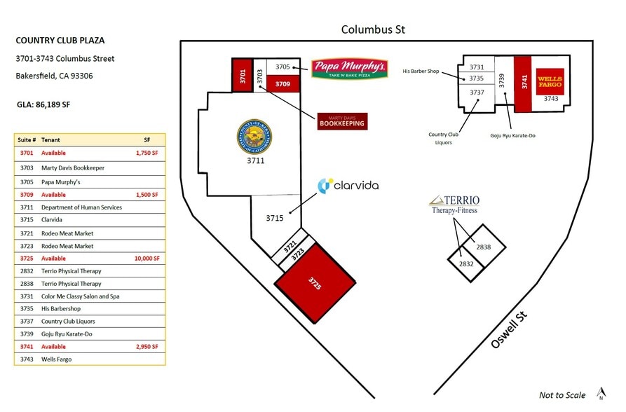 2832-3743 Columbus St, Bakersfield, CA à louer - Plan de site – Image 2 sur 18