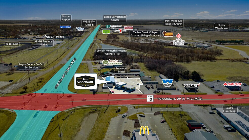 1101 Woodlawn Rd, Lincoln, IL à vendre - Photo de l’immeuble – Image 3 sur 5