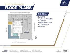 3100 Clarendon Blvd, Arlington, VA à louer Plan d’étage– Image 1 sur 3
