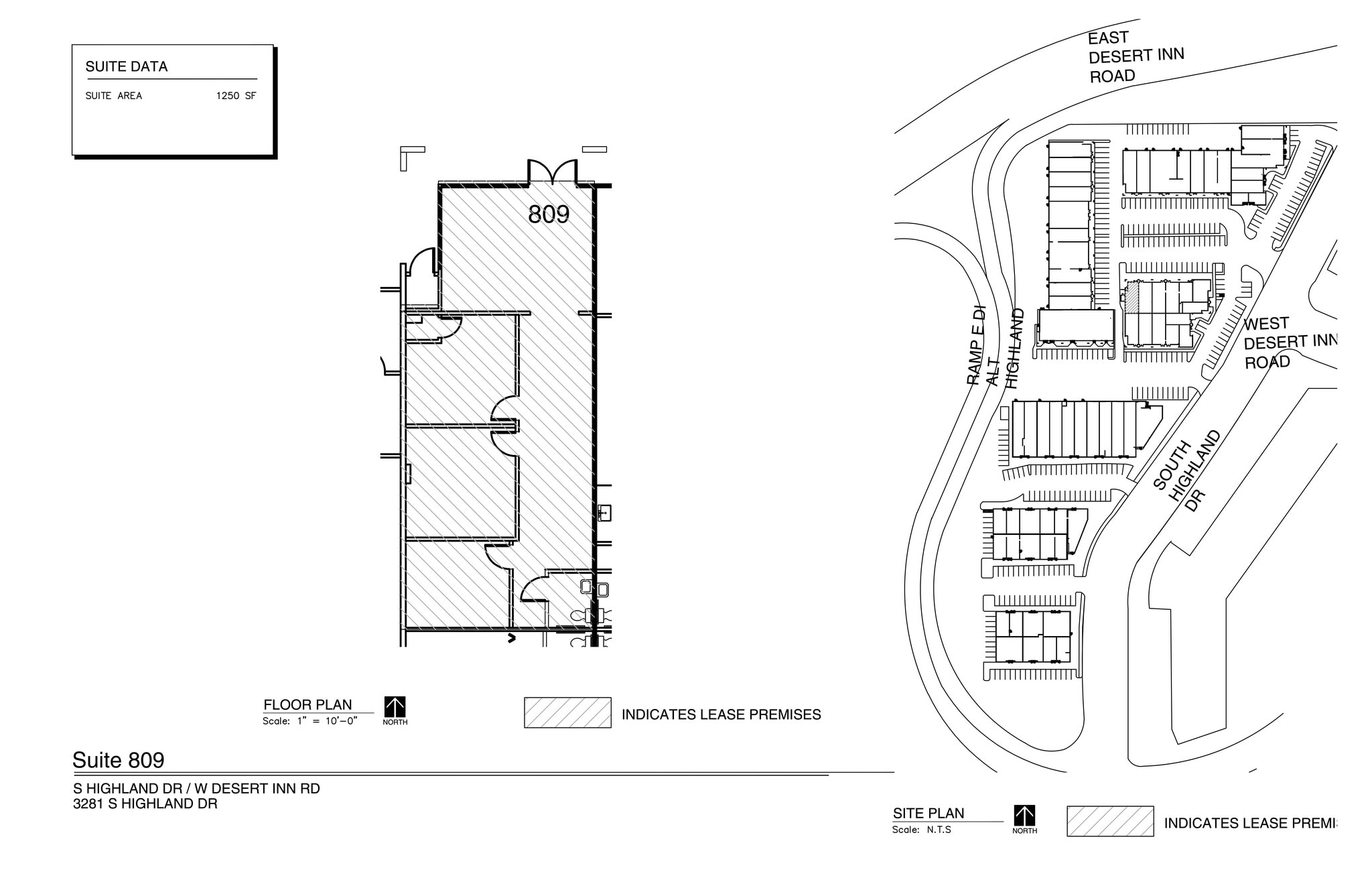 3281 Highland Dr, Las Vegas, NV à louer Plan de site– Image 1 sur 1