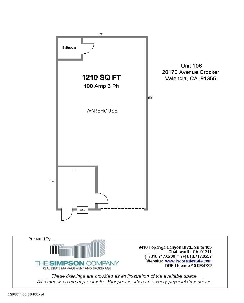 28170 Avenue Crocker, Valencia, CA à louer Plan d’étage– Image 1 sur 1