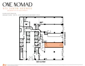875 Avenue of the Americas, New York, NY à louer Plan d’étage– Image 2 sur 2