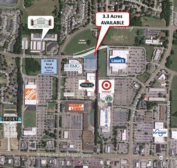 Market Blvd, Collierville, TN à vendre - Aérien – Image 2 sur 3