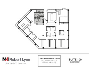 1400 Corporate Dr, Irving, TX à louer Plan d’étage– Image 1 sur 1