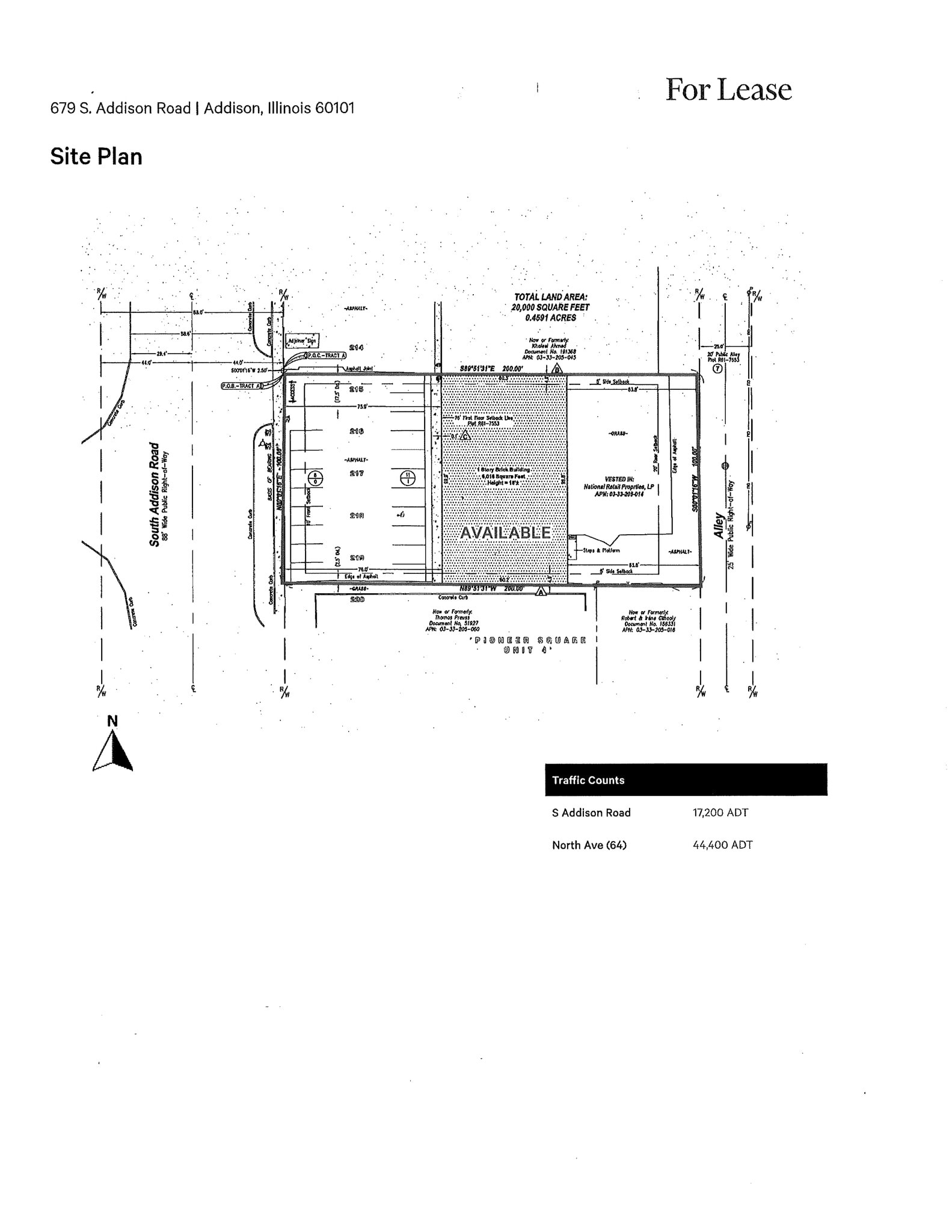 679 S Addison Rd, Addison, IL à louer Plan de site– Image 1 sur 1