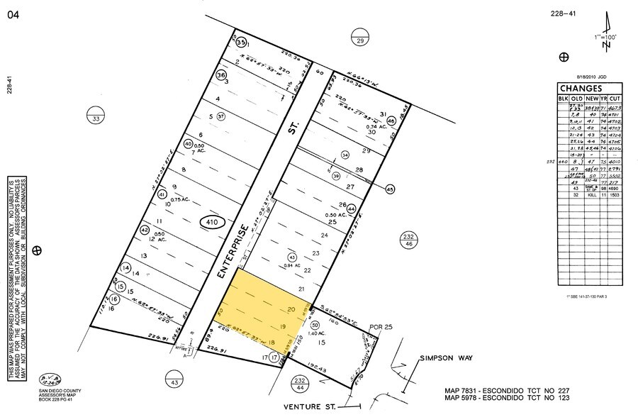 578 Enterprise St, Escondido, CA à vendre - Plan cadastral – Image 2 sur 4