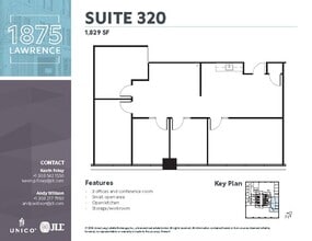 1875 Lawrence St, Denver, CO à louer Plan d’étage– Image 1 sur 2