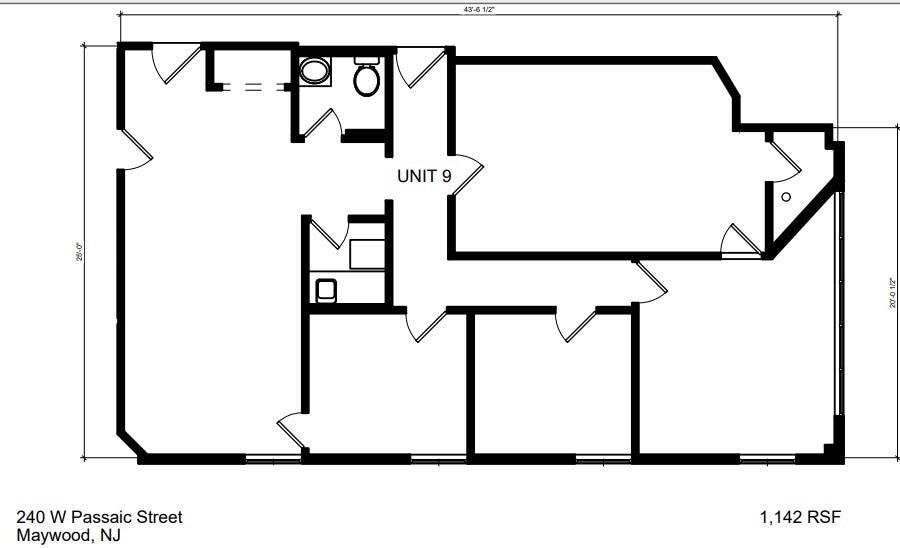 240 W Passaic St, Maywood, NJ à louer Plan d’étage– Image 1 sur 1
