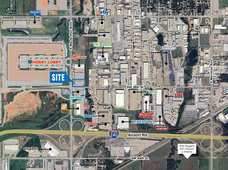 3600 S MacArthur Blvd, Oklahoma City, OK à louer - Aérien – Image 2 sur 2