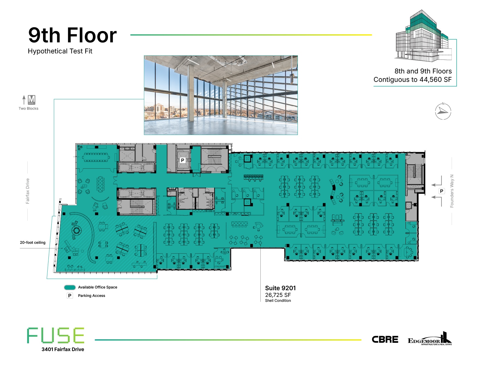 3401 Fairfax Dr, Arlington, VA à louer Plan d’étage– Image 1 sur 5