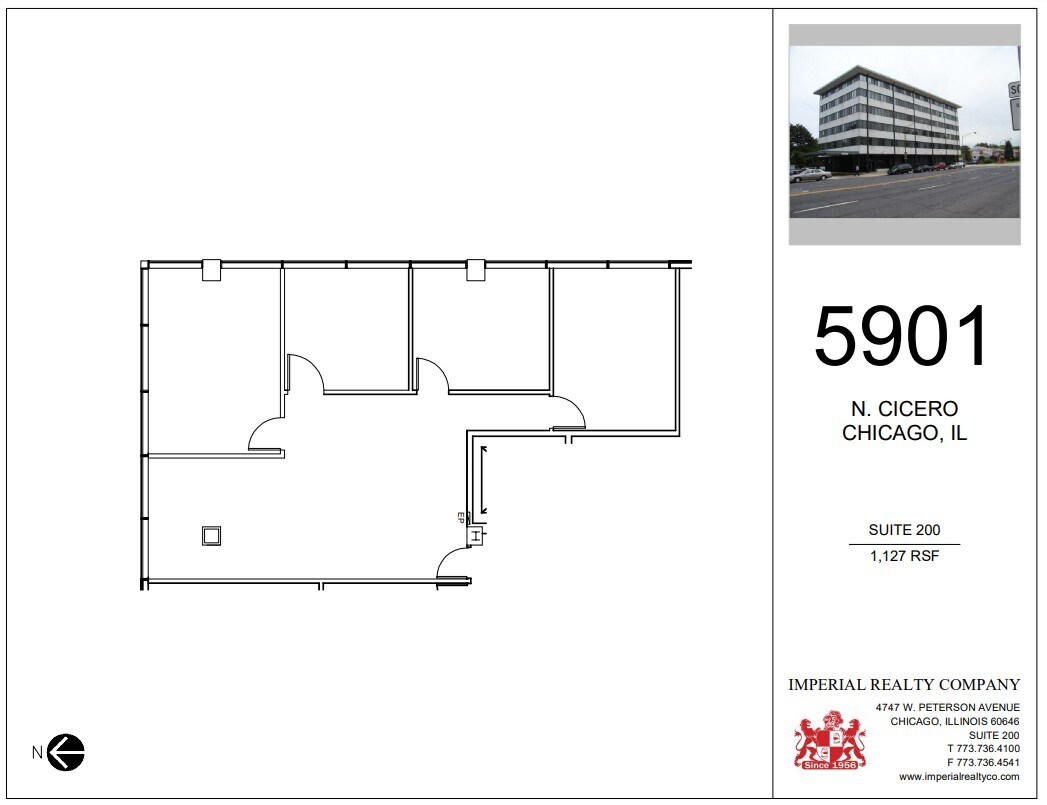 5901 N Cicero Ave, Chicago, IL à louer Plan d’étage– Image 1 sur 1