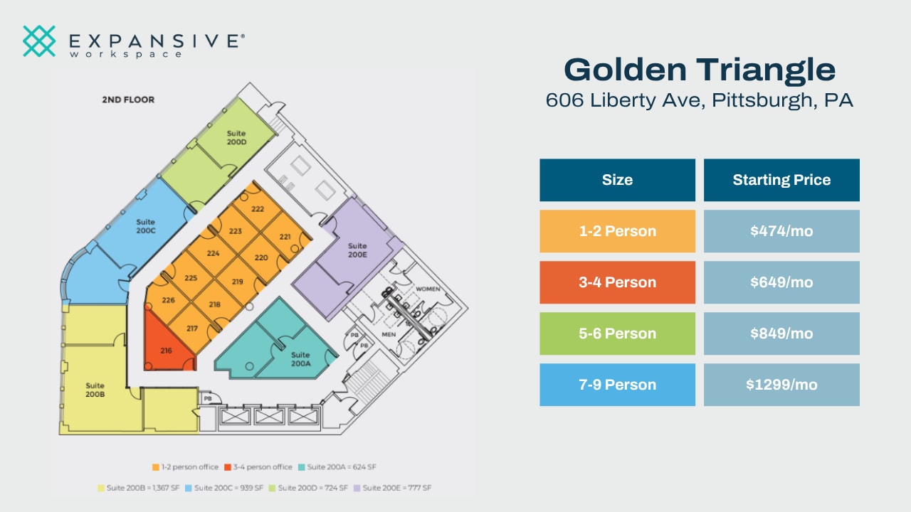 606 Liberty Ave, Pittsburgh, PA à louer Plan d’étage– Image 1 sur 4