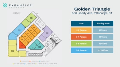 606 Liberty Ave, Pittsburgh, PA à louer Plan d’étage– Image 1 sur 4