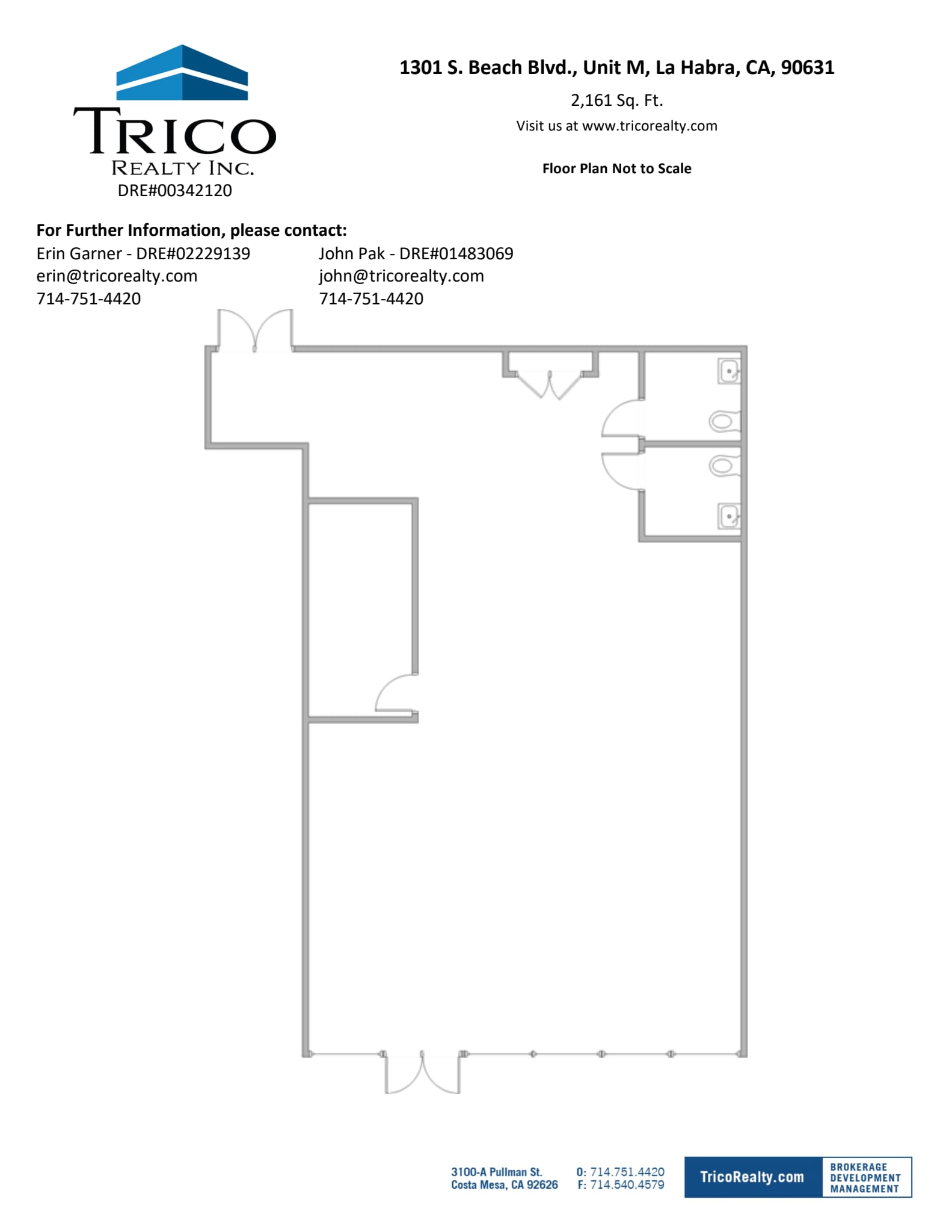 1251-1401 S Beach Blvd, La Habra, CA à louer Plan d’étage– Image 1 sur 1