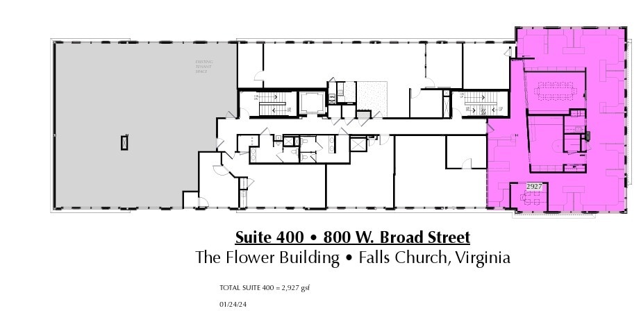 800 W Broad St, Falls Church, VA 22046 - Lot 400 - - Plan d’étage - Image 1 of 1
