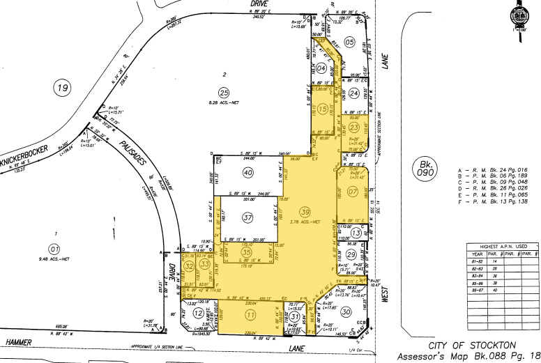 1239 E Hammer Ln, Stockton, CA à vendre - Plan cadastral – Image 2 sur 4