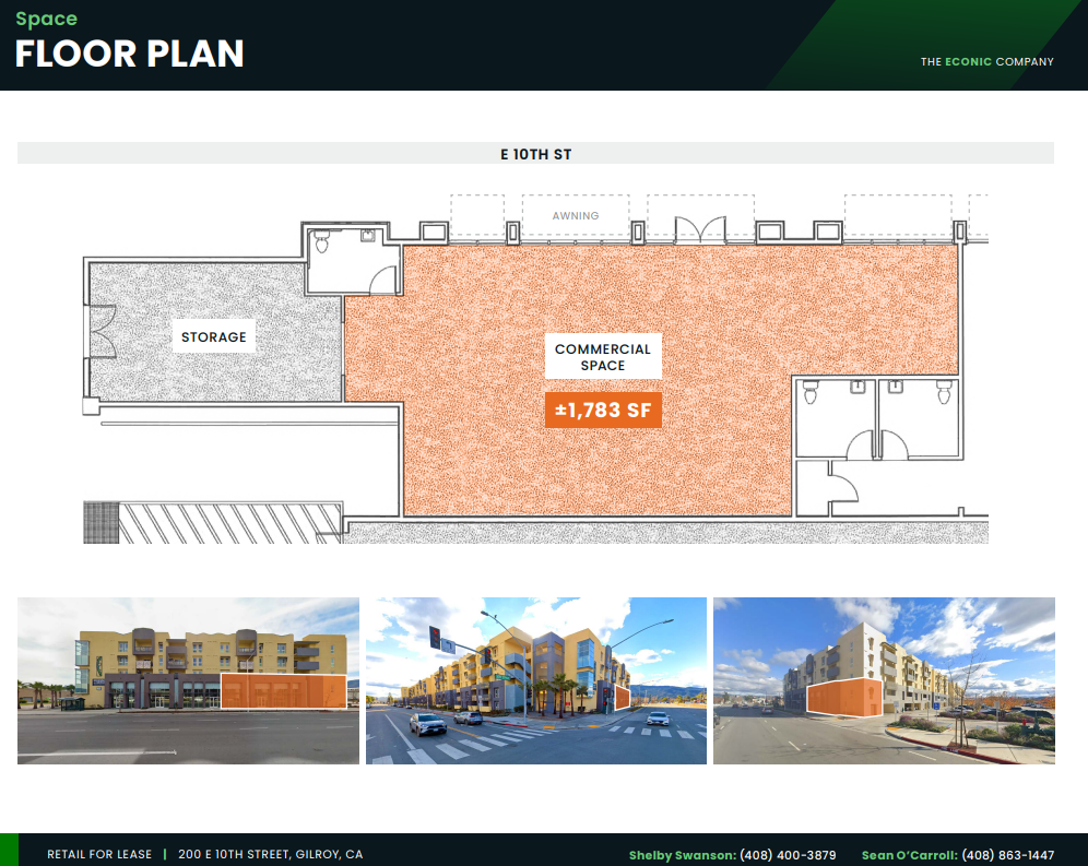 200 E 10th St, Gilroy, CA à louer Plan d’étage– Image 1 sur 1