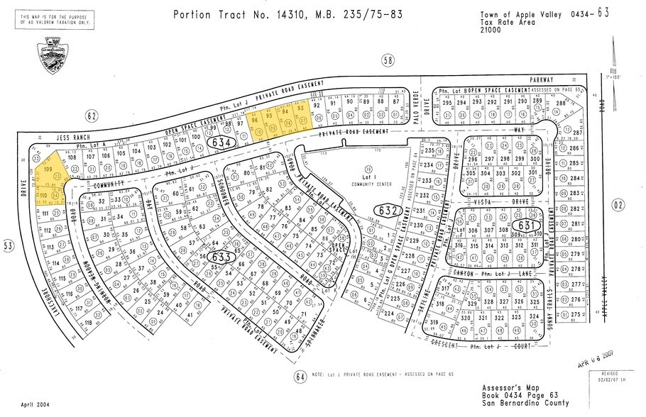 0 Jess Ranch Pky, Apple Valley, CA à vendre - Plan cadastral – Image 2 sur 3