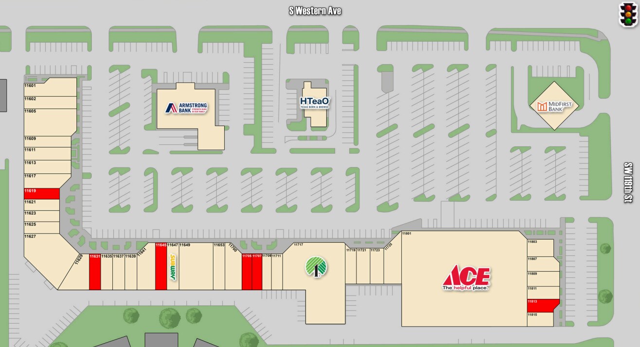 11601-11811 S Western Ave, Oklahoma City, OK à louer Plan de site– Image 1 sur 1