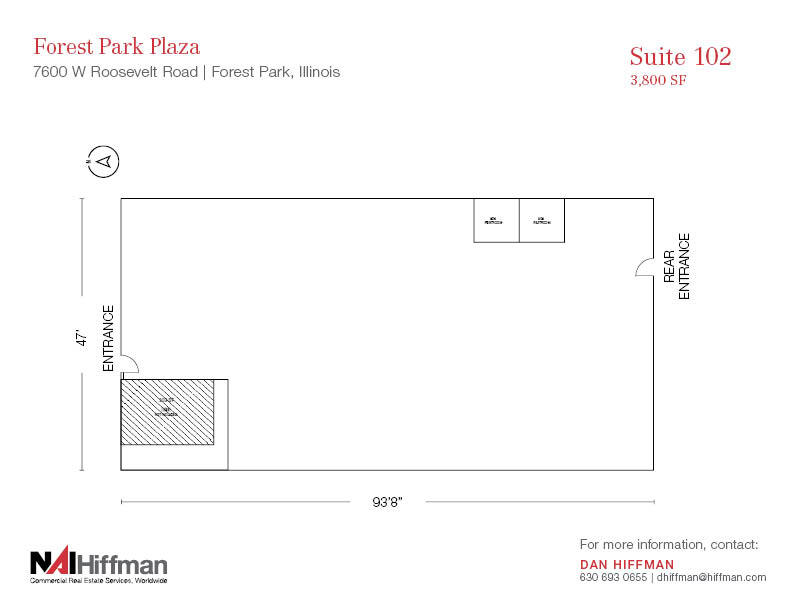 7600 W Roosevelt Rd, Forest Park, IL à louer Plan d’étage– Image 1 sur 1