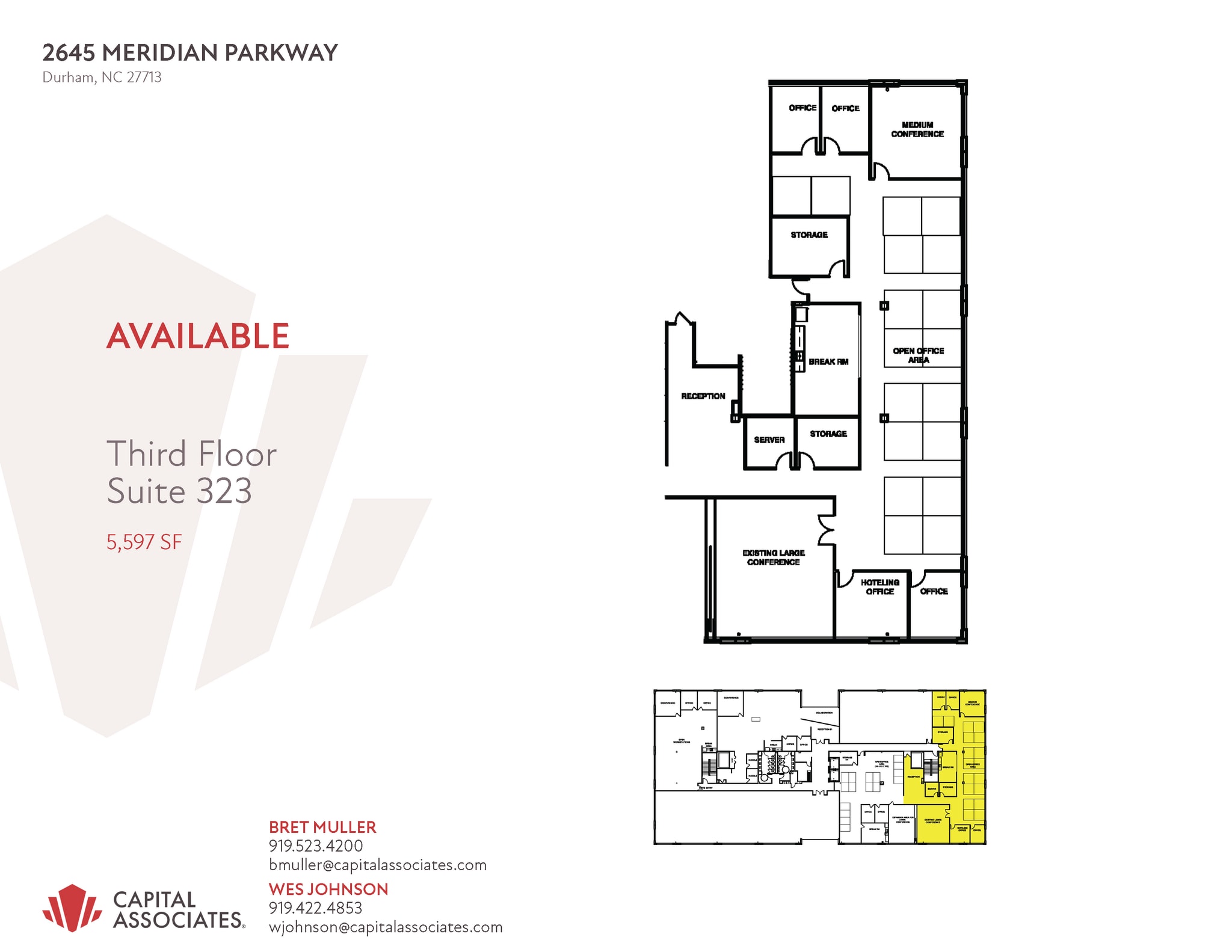 2645 Meridian Pky, Durham, NC à louer Plan d’étage– Image 1 sur 1