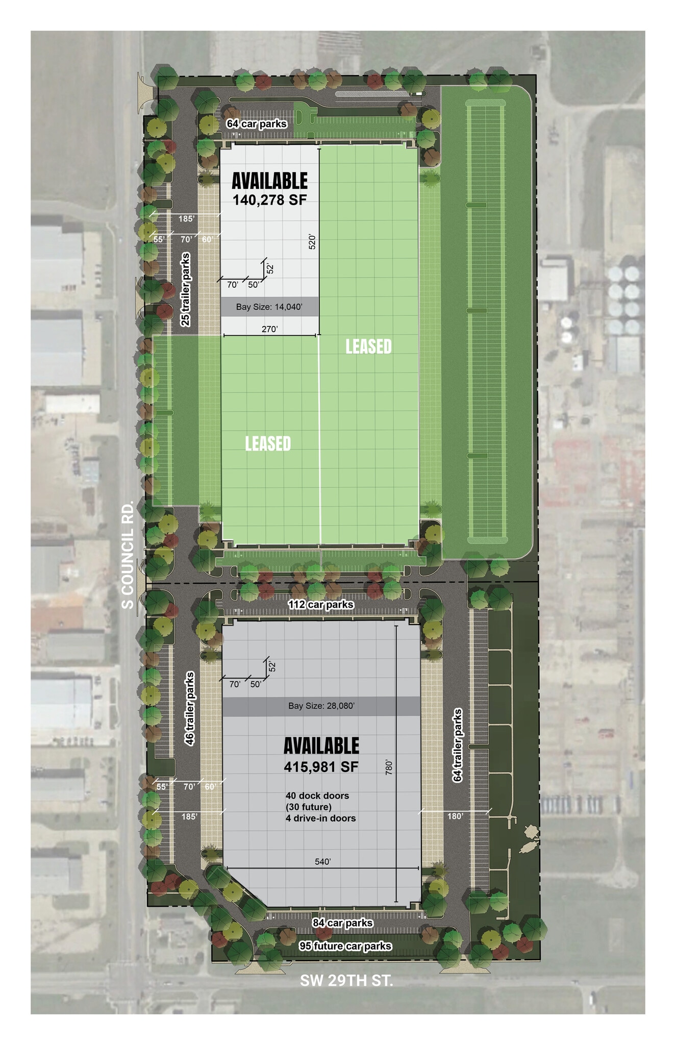SW 29th St & Council Rd, Oklahoma City, OK à louer Plan de site– Image 1 sur 8