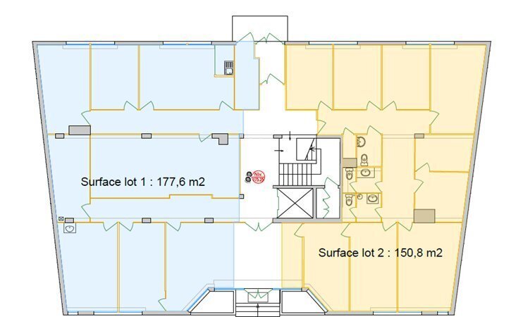 Bureau dans à vendre - Plan d’étage – Image 3 sur 7