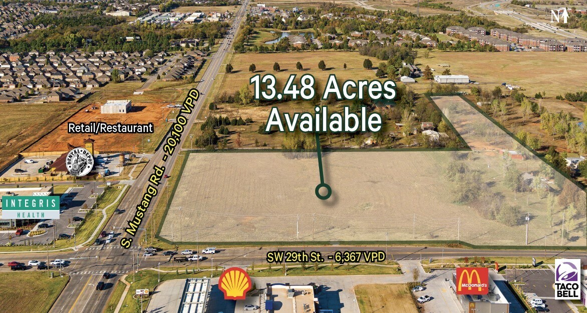 NE Corner of SW 29th St & S Mustang Rd, Yukon, OK à louer Photo principale– Image 1 sur 5